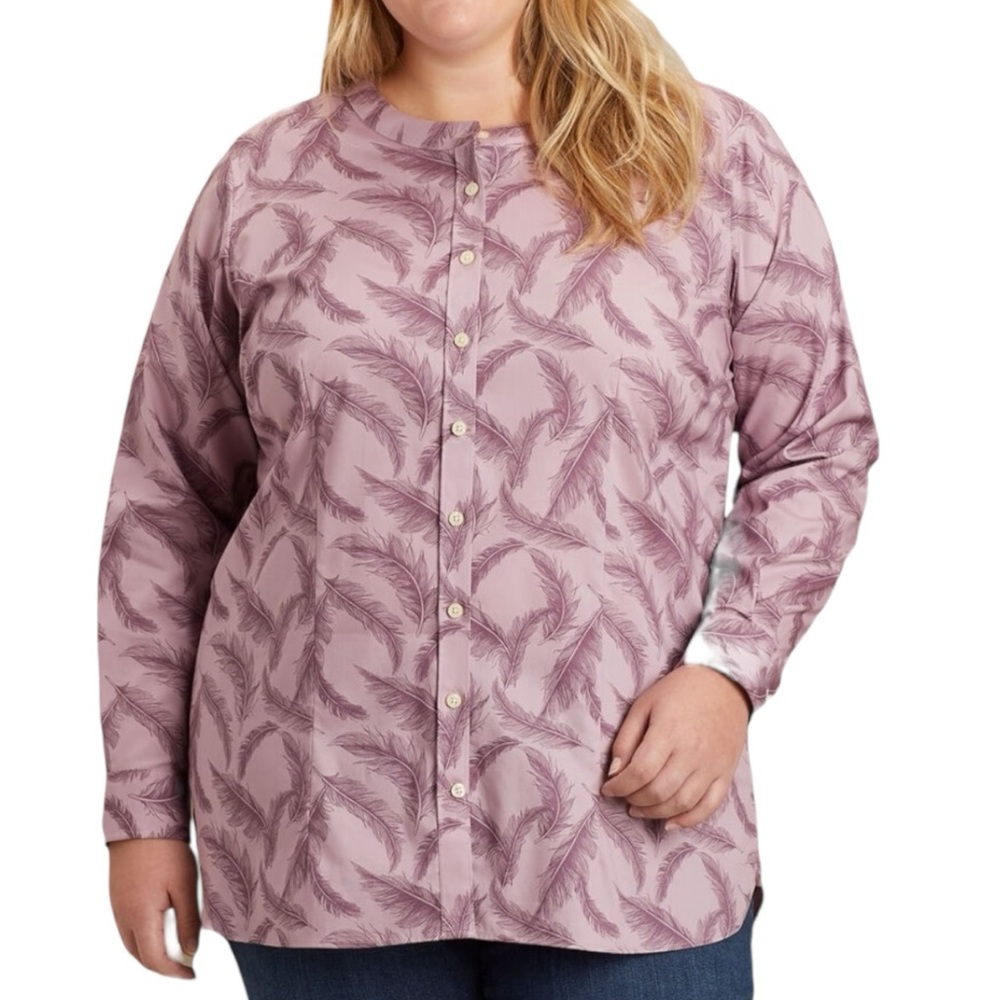 Duluth Womens Plus Wrinklefighter Tunic Size XL Pocket Stretch Garden Casual Top